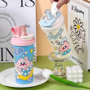 Παιδικό παγούρι-θερμός - 500ml - 696222 - Pink/Blue - Image 3