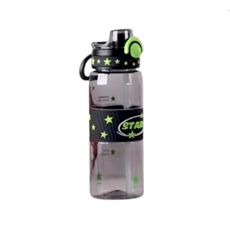 Φορητό παγούρι πλαστικό με καλαμάκι - 600ml - 722443 - Black Φορητό παγούρι πλαστικό με καλαμάκι - 600ml - 722443 - Black