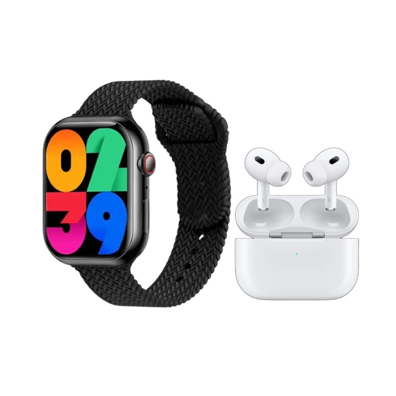 Σετ Smartwatch με ασύρματα ακουστικά Bluetooth & 7 λουράκια - KW55 MAX - 750360 - Black Σετ Smartwatch με ασύρματα ακουστικά Bluetooth & 7 λουράκια - KW55 MAX - 750360 - Black