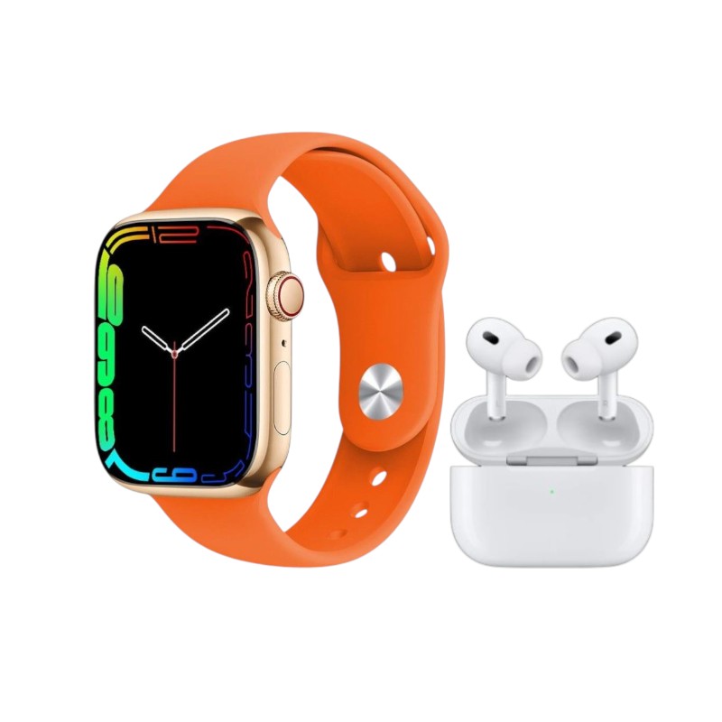 Σετ Smartwatch με ασύρματα ακουστικά Bluetooth & 7 λουράκια - KW55 MAX - 750360 - Gold Σετ Smartwatch με ασύρματα ακουστικά Bluetooth & 7 λουράκια - KW55 MAX - 750360 - Gold