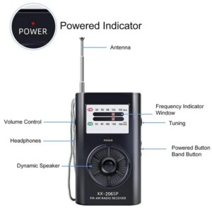 Φορητό ραδιόφωνο mini - PR-206 - 802063 - Black - Image 3