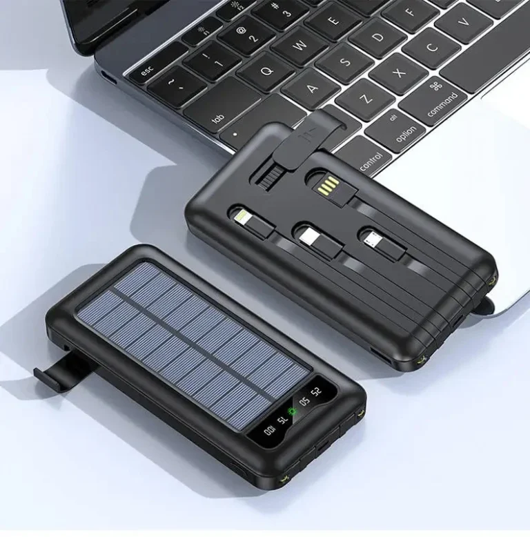 Powerbank με ηλιακό πάνελ - 4in1 - 10.000mah - KJ495 - 810378 - Black - Image 2