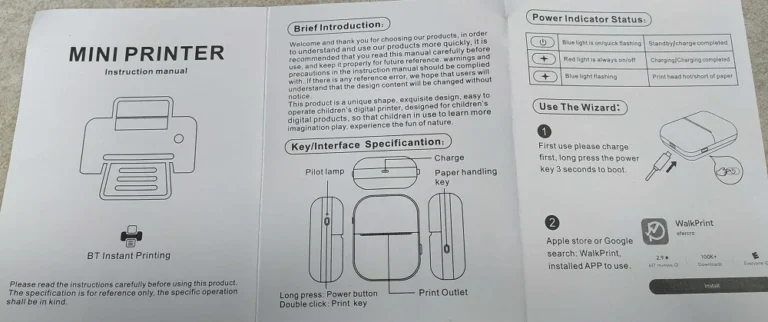 Παιδικός mini εκτυπωτής - D7 - 810699 - Blue - Image 4