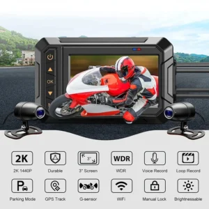 Καταγραφικό μοτοσυκλέτας - 3'' - M4A - WiFi - 811467 - Image 2