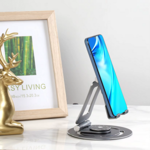 Βάση στήριξης smartphone/tablet μεταλλική περιστρεφόμενη - G62 - 813492 - Silver - Image 2