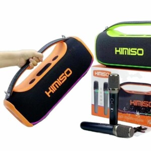 Ασύρματο ηχείο Bluetooth με 2 μικρόφωνα Karaoke - KMS-807 Pro - 813782 - Orange - Image 3