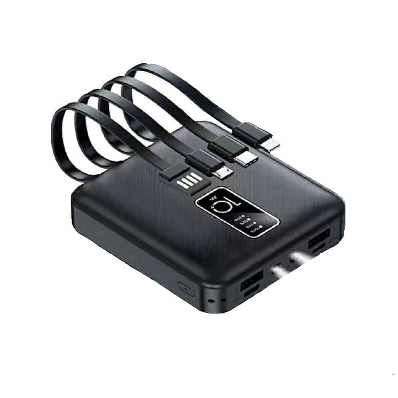 Powerbank mini - 4in1 - 10.000mah - S-341 - 884485 - Black Powerbank mini - 4in1 - 10.000mah - S-341 - 884485 - Black