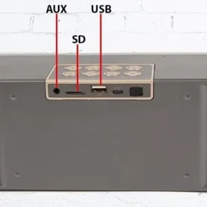 Ασύρματο ηχείο Bluetooth με 2 μικρόφωνα Karaoke - YS215 - 887271 - Grey - Image 14