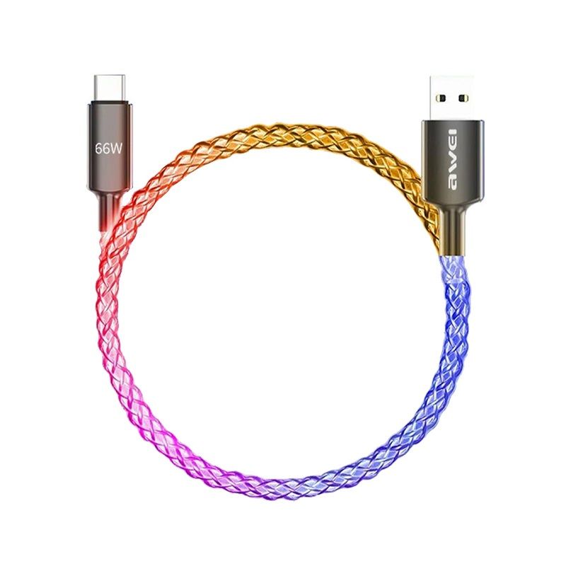 Καλώδιο φόρτισης & data με φωτισμό - Fast Charge - Type-C - CL-127T - 66W - AWEI - 887868 Καλώδιο φόρτισης & data με φωτισμό - Fast Charge - Type-C - CL-127T - 66W - AWEI - 887868