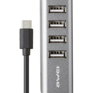 Αντάπτορας USB 2.0 Hub με 4 θύρες - Type-C - CL-122T - AWEI - 888070 - Image 11
