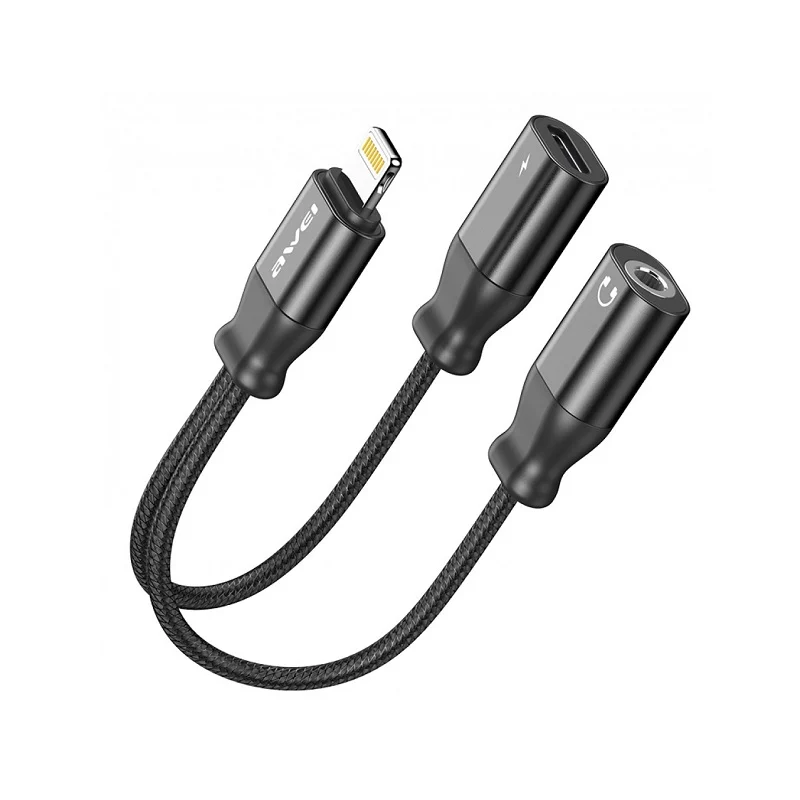 Αντάπτορας Lightning male σε Jack 3.5mm/Lightning female - CL-73 - AWEI - 888148 Αντάπτορας Lightning male σε Jack 3.5mm/Lightning female - CL-73 - AWEI - 888148