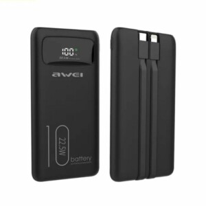 Powerbank - 10.000mah -  P168K - 22.5W - AWEI - 002448 - Black