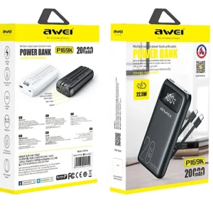 Powerbank - P169K - 20.000mah - AWEI - 002455 - Black - Image 2