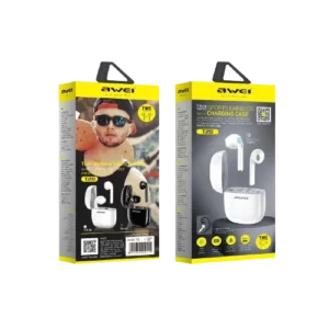 Ασύρματα ακουστικά Bluetooth με θήκη φόρτισης - T28 - Awei - 888889 - Black - Image 2