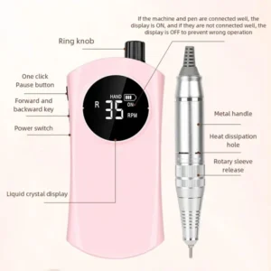 Επαναφορτιζόμενος τροχός μανικιούρ-πεντικιούρ - ZS237 - 910280 - Pink - Image 15