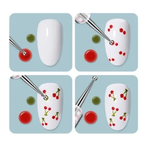 Σετ πινέλα & εργαλεία μανικιούρ Nail Art διπλής όψης - B261 - 5pcs - 910495 - Image 2