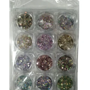 Σετ Glitter νυχιών Nail Art - Παλέτα - Glitter DJ - 12pcs - 910570 - Image 4