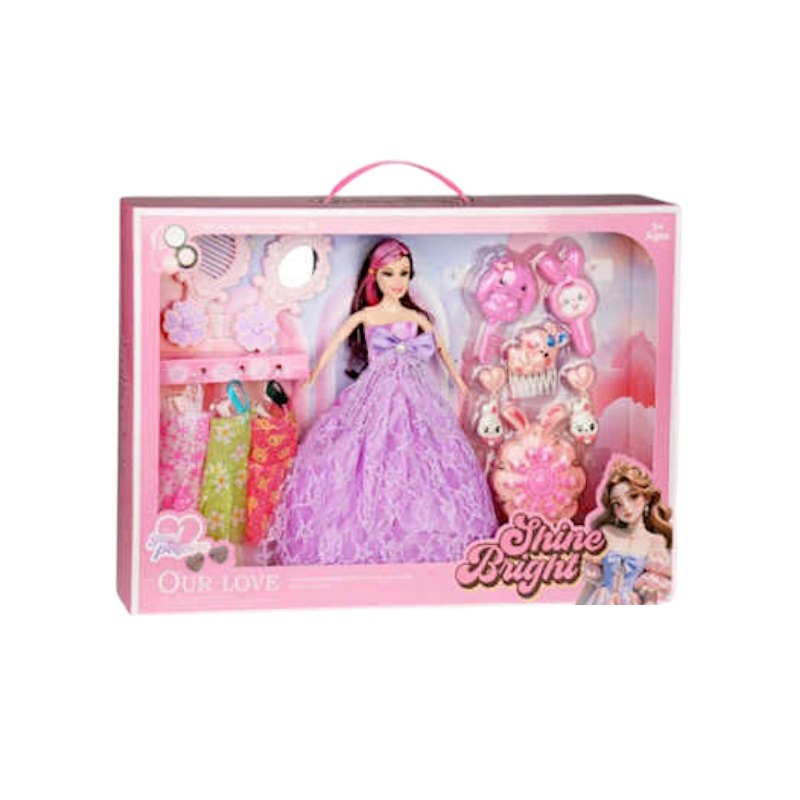Σετ κούκλα με αξεσουάρ ομορφιάς - 2546B - 917468 Σετ κούκλα με αξεσουάρ ομορφιάς - 2546B - 917468