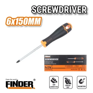 Κατσαβίδι σταυρωτό μαγνητικό - 6*150mm - Finder - 193485 - Image 4