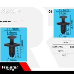Σετ συνδετήρες αυτοκινήτου - 10pcs - R-F16101-06 - 180863 - Image 6