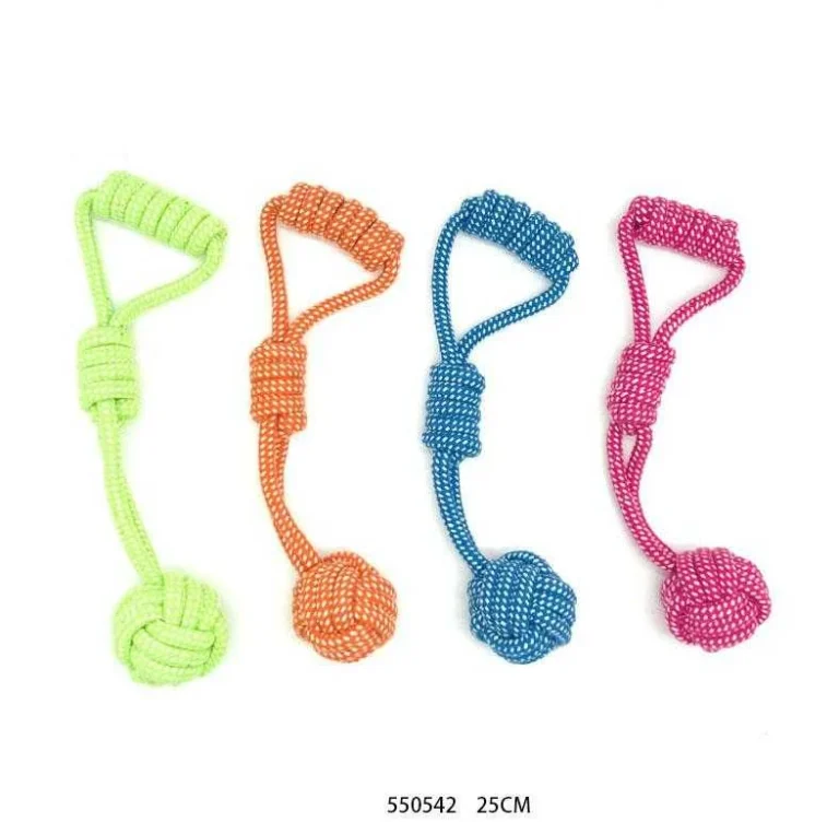 Παιχνίδι σκύλου σχοινί με μπάλα - 25cm - 12pcs - 550542 - Image 6