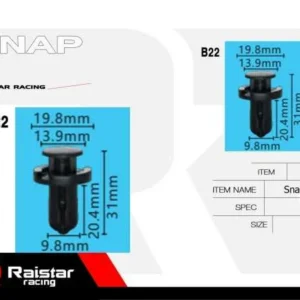Σετ συνδετήρες αυτοκινήτου - 8pcs - R-F16101-14 - 180856 - Image 8