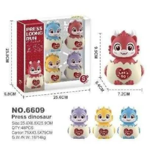 Παιχνίδι αυγά Δεινοσαύρου με ρόδες και Pull Back - 4pcs - 6609 - 314264 - Image 3