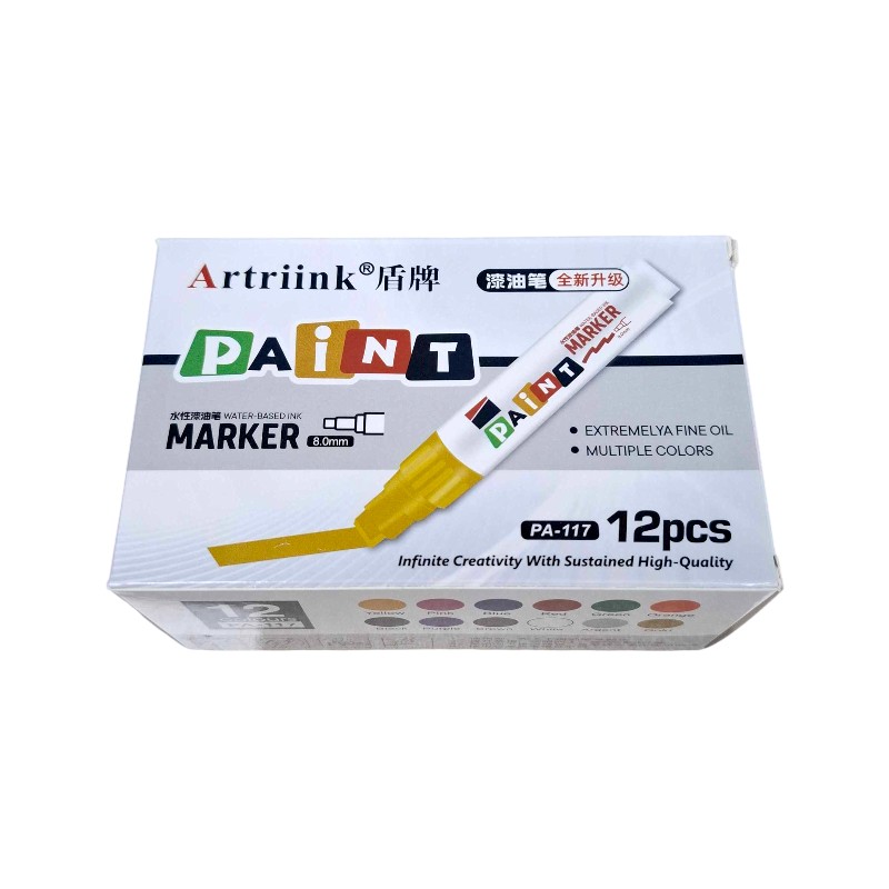 Σετ ανεξίτηλοι μαρκαδόροι βαφής - 8mm - 12pcs - 1770506 - 170828 - Yellow Σετ ανεξίτηλοι μαρκαδόροι βαφής - 8mm - 12pcs - 1770506 - 170828 - Yellow