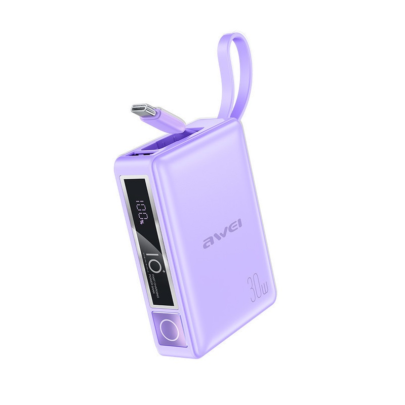 Powerbank - P87K - 10.000mah - 30W - AWEI - 008730 - Purple