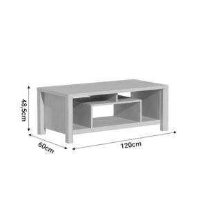 Τραπέζι σαλονιού Tracy pakoworld sonoma 120x60x48.5εκ-049-000096