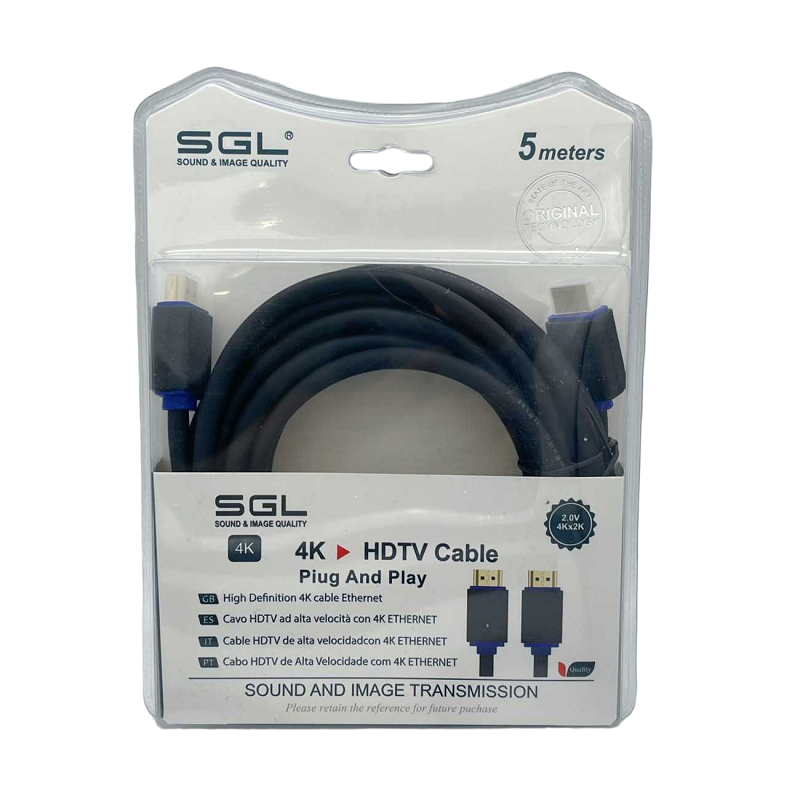 Καλώδιο HDMI - D1592 - High Speed 2.0V - 5m - 094854