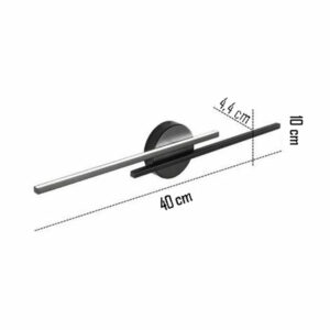 Φωτιστικό τοίχου-απλίκα PWL-1138 pakoworld LED μαύρο 40x10x6εκ-099-000126