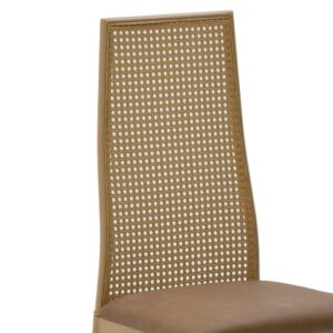 Καρέκλα Lasmipe Inart καφέ pu-rattan 40x49x96εκ-115-003199