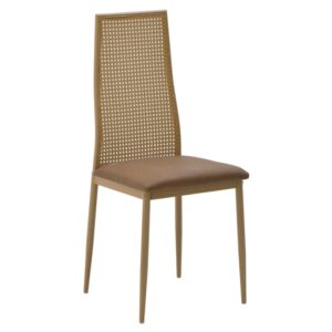 Καρέκλα Lasmipe Inart καφέ pu-rattan 40x49x96εκ-115-003199