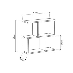 Βοηθητικό τραπέζι Homemania pakoworld χρώμα ανθρακί 60x20x60εκ-119-000730