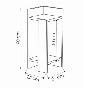 Κομοδίνο Immerse pakoworld σετ 2 τμχ. oak-ανθρακί 27x25x60εκ-119-001181