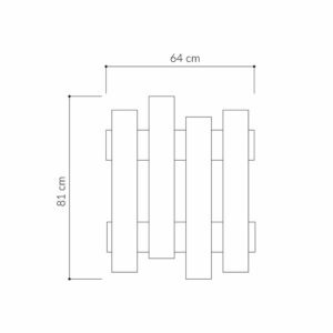 Κρεμάστρα Wave pakoworld ανθρακί μελαμίνης 64x4x81εκ-119-001183