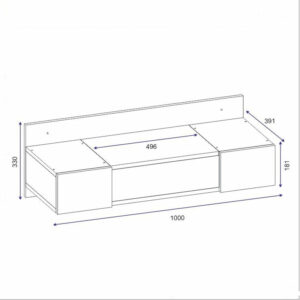 ÔïõáëÝôá êñåâáôïêÜìáñáò Tabia pakoworld êñåìáóôÞ ìå êáèñÝðôç ëåõêü 100x39x33åê-120-000126