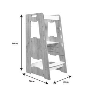 Πύργος εκμάθησης Farsene pakoworld φυσικό-λευκό mdf 40x50x90εκ-120-000441