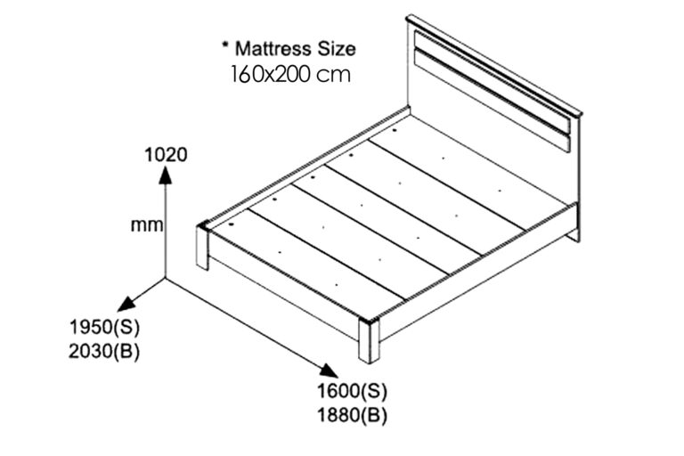 Κρεβάτι διπλό OLYMPUS pakoworld σε χρώμα castillo-toro 160x200εκ-123-000008