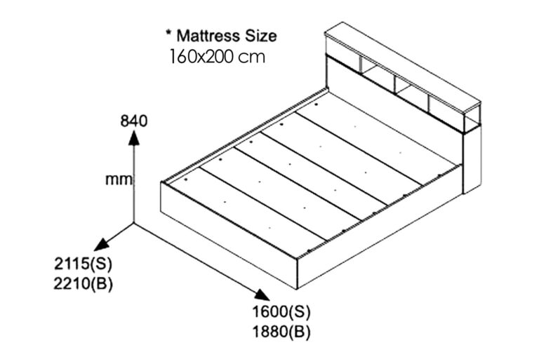 Κρεβάτι διπλό OLYMPUS pakoworld χρώμα castillo-toro 160x200εκ-123-000009