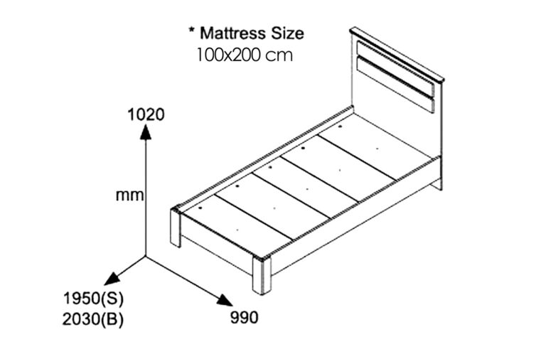 Κρεβάτι μονό OLYMPUS pakoworld σε χρώμα wenge 100x200εκ-123-000049