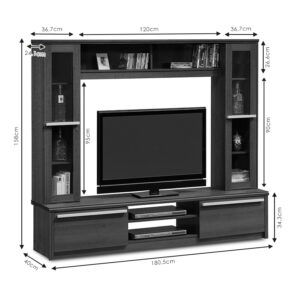 Σύνθετο σαλονιού Chico TV pakoworld χρώμα embony oak 180.5x40x158εκ-123-000057