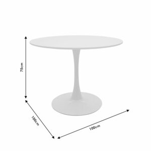 Τραπέζι Balou pakoworld MDF ανθρακί ματ Φ100x75εκ-127-000095