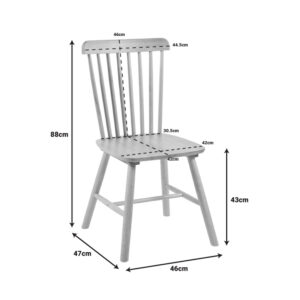 Καρέκλα Melia pakoworld rubberwood σε φυσική απόχρωση 45x51x87εκ-128-000033