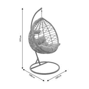 Êïýíéá Hudson pakoworld êñåìáóôÞ ìÝôáëëï-pp-ìáîéëÜñé ãêñé 109x119x195åê-135-000007