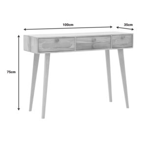 Κονσόλα Finian pakoworld ξύλο σε φυσική απόχρωση 100x35x75εκ-135-000012