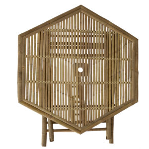 Τραπέζι Nando pakoworld πτυσσόμενο bamboo φυσικό 114x100x75εκ-141-000016