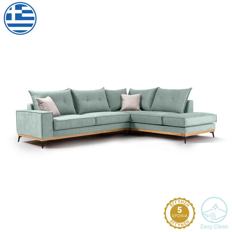 Ãùíéáêüò êáíáðÝò áñéóôåñÞ ãùíßá Luxury II pakoworld ýöáóìá ciel-cream 290x235x95åê-168-000007