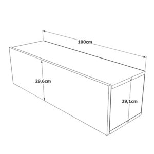 Έπιπλο τηλεόρασης επιτοίχιο Serit pakoworld sonoma 100x31.6x29.6εκ-176-000066